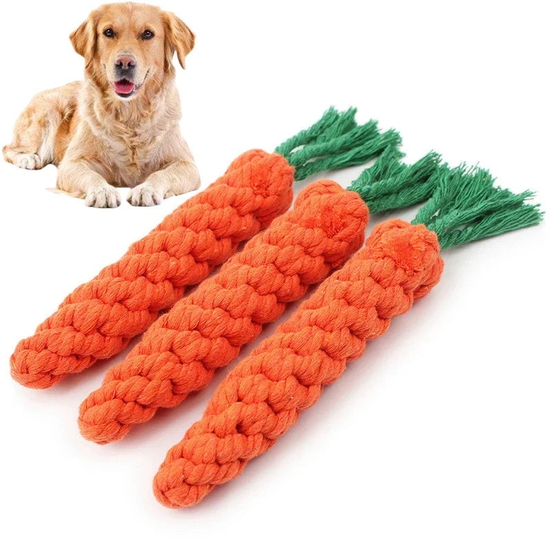 Cotton Rope Dog Toy – Knot Ball Dumbbell Teeth Cleaning Chew Toy