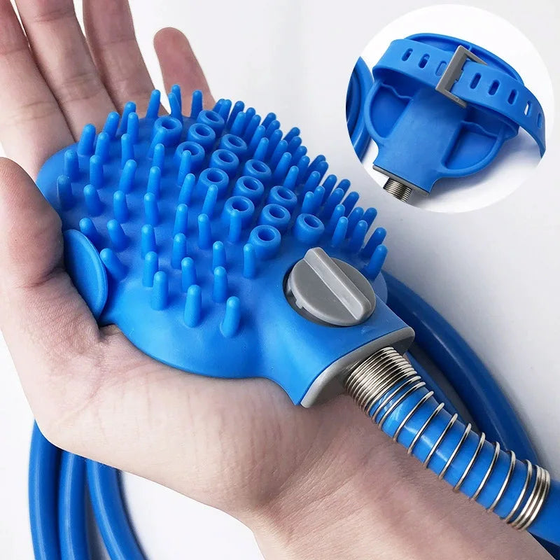 2-in-1 Pet Shower Brush Sprayer – Dog & Cat Bathing Massage Comb