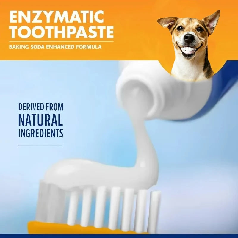 Dog Dental Care Kit – Pet Toothbrush & Toothpaste Set for Tartar
