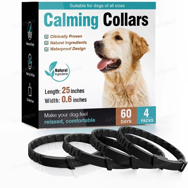 New Release 3/4 Pc Dog Calming Collar Cat Relieve Anxiety Protection Retractable Collars For Puppy Kitten Large Dogs Accessories