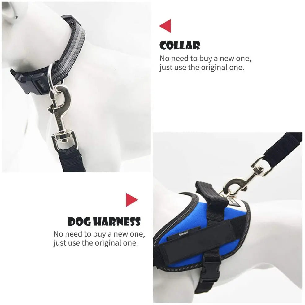 Adjustable Dog Car Seat Belt – Pet Vehicle Safety Lead Clip