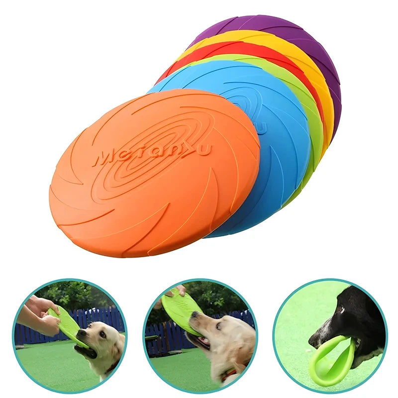 Silicone Dog Flying Disc – Chew-Resistant Fetch Frisbee Toy