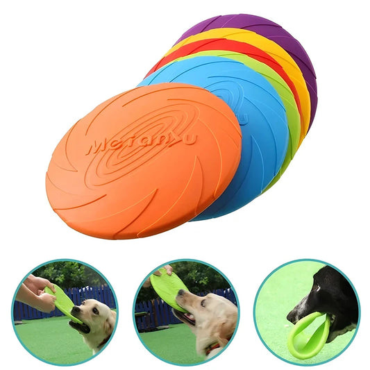 Silicone Dog Flying Disc – Chew-Resistant Fetch Frisbee Toy