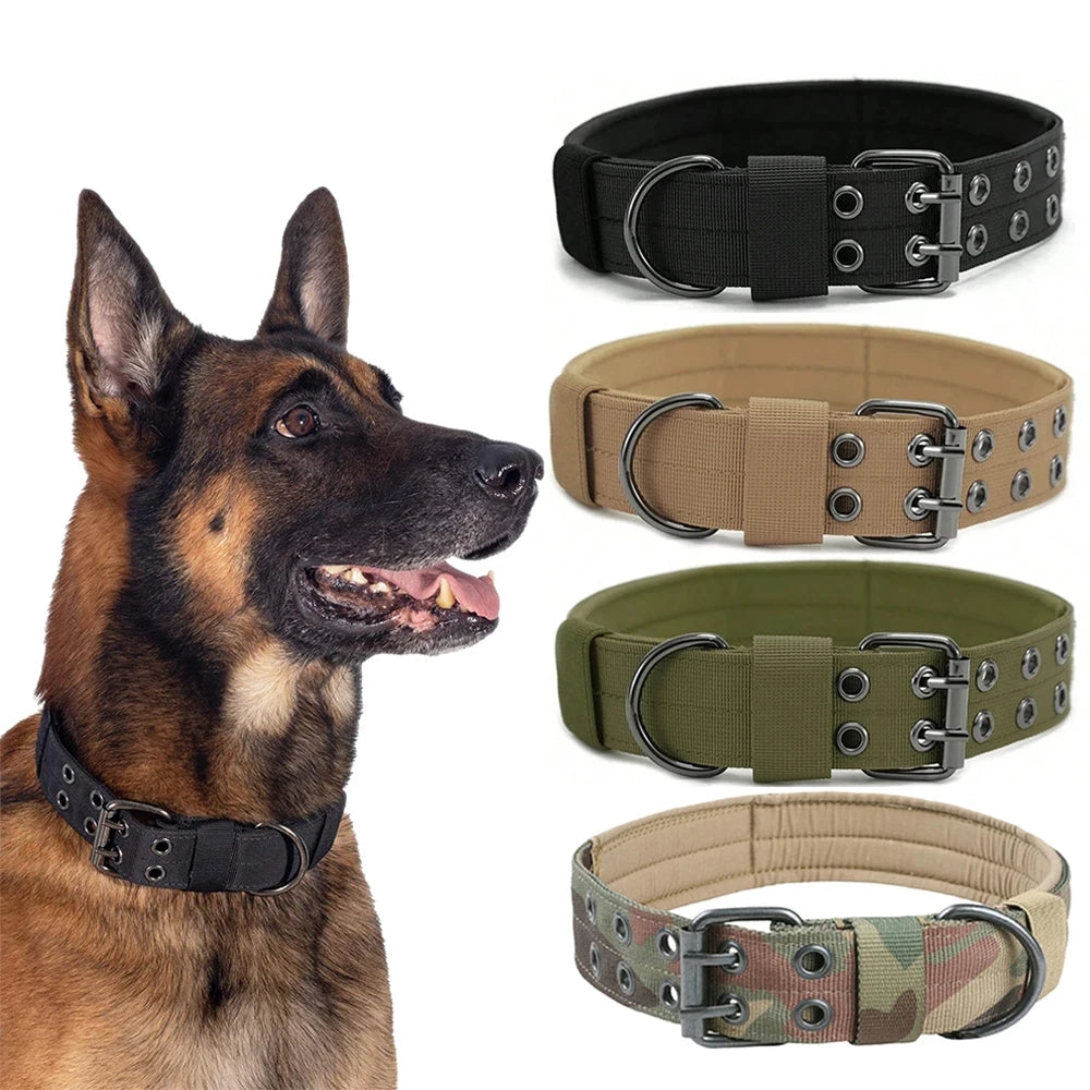 Tactical Dog Collar – Heavy-Duty Nylon Collar for Medium/Large Dogs