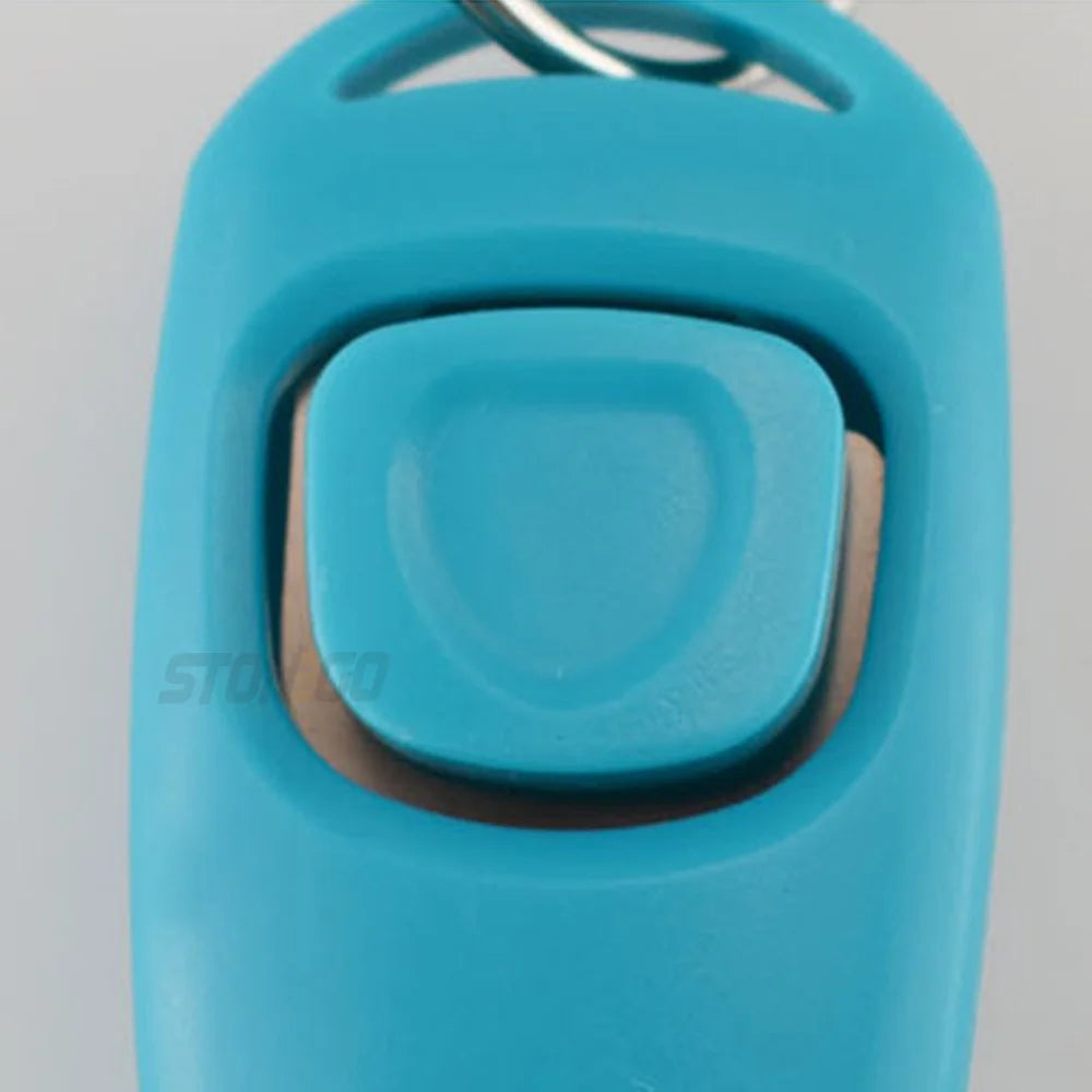 2-in-1 Dog Training Clicker & Whistle – Pet Trainer with Keyring