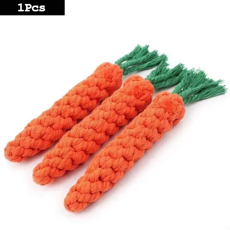 Cotton Rope Dog Toy – Knot Ball Dumbbell Teeth Cleaning Chew Toy