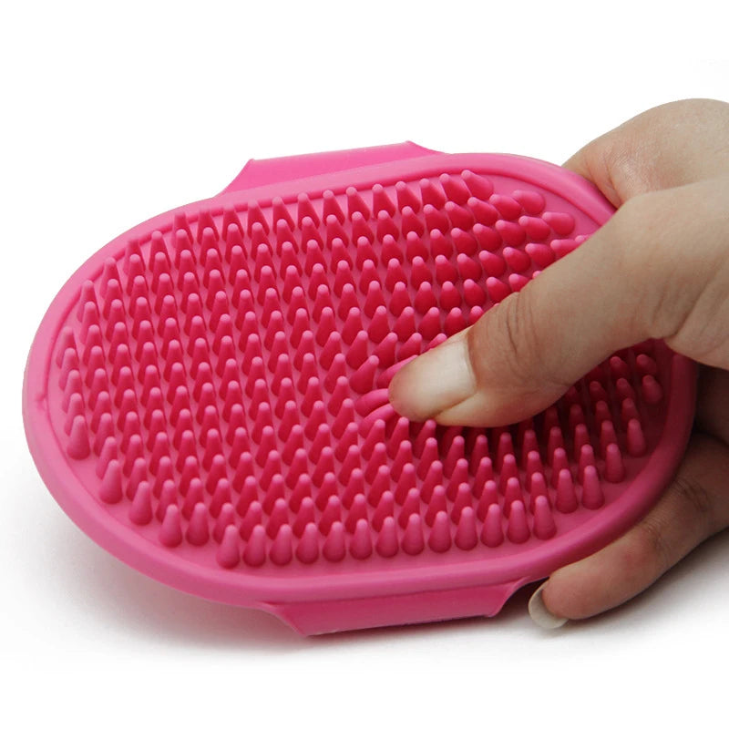 Silicone Dog Bath Brush – Soft Rubber Massage Comb for Pets