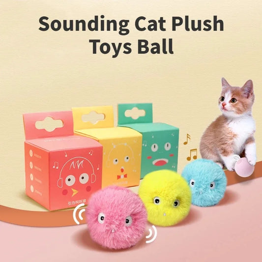 Chirping Cat Toy Balls – Bird & Cricket Sound Interactive Cat Toys