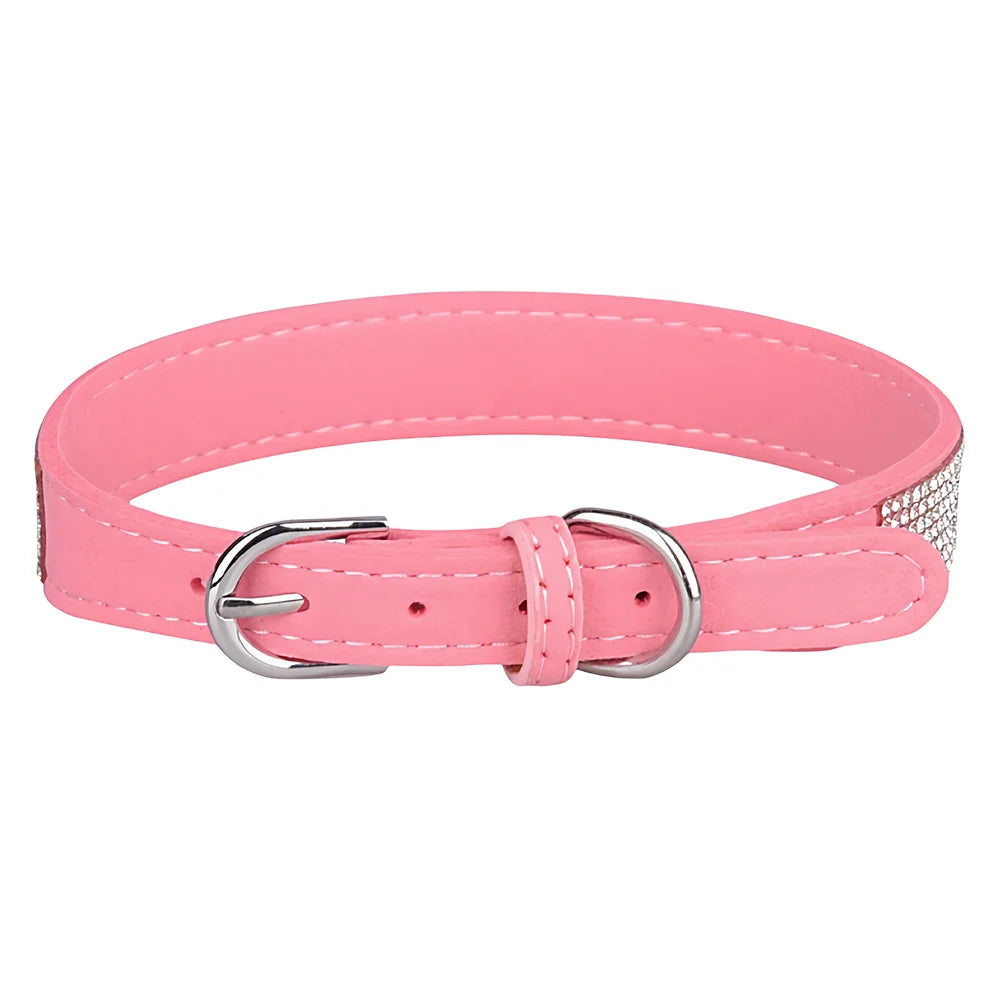 Rhinestone Pet Collar – Soft Adjustable Collar for Dogs & Cats