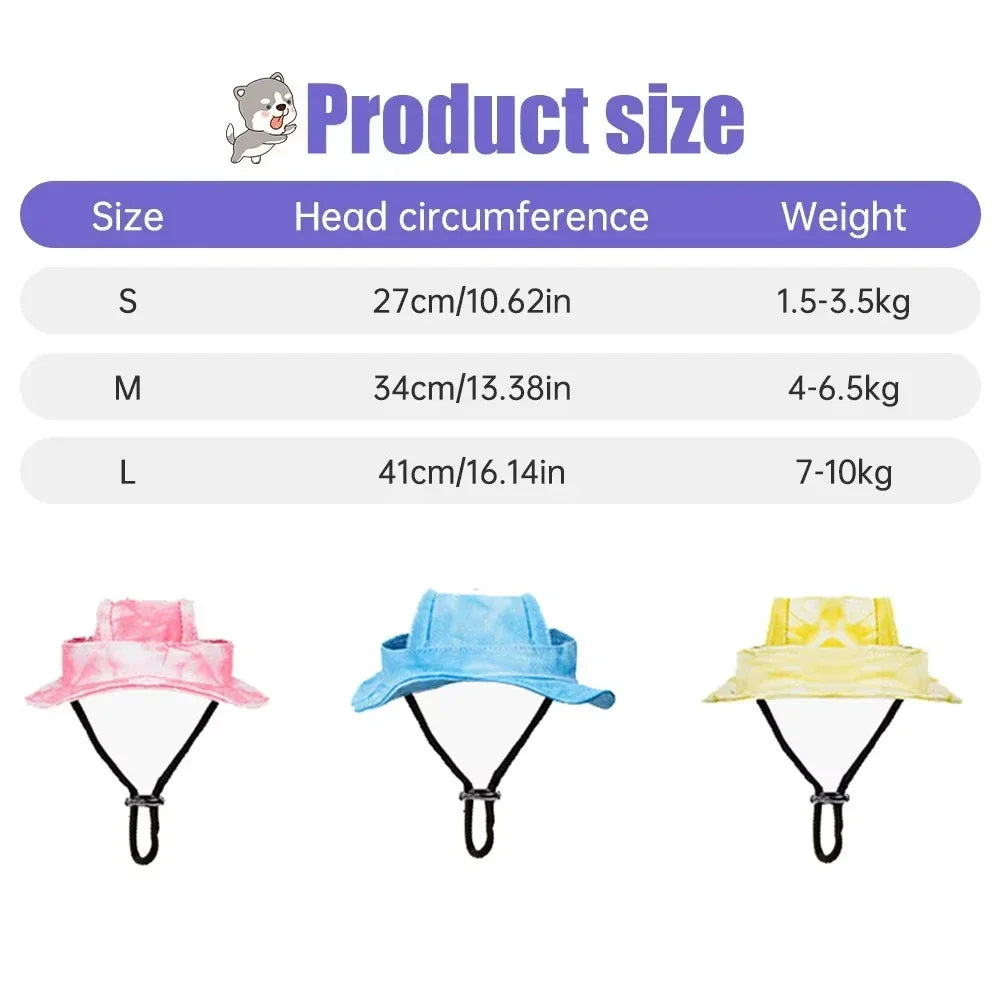 Dog Baseball Cap with Ear Holes – Adjustable Pet Sun Hat Small/Medium