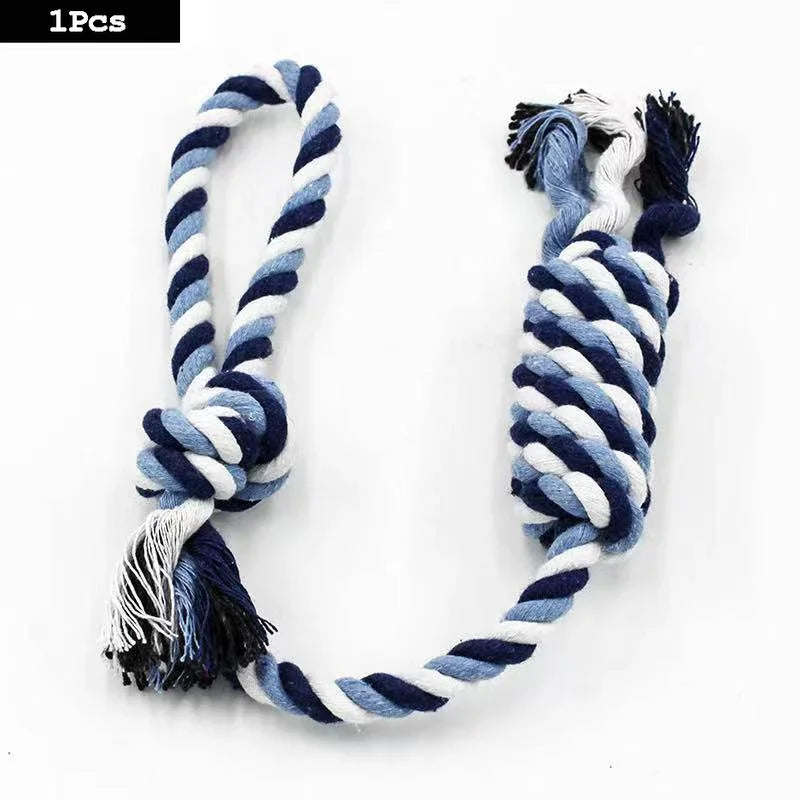 Cotton Rope Dog Toy – Knot Ball Dumbbell Teeth Cleaning Chew Toy