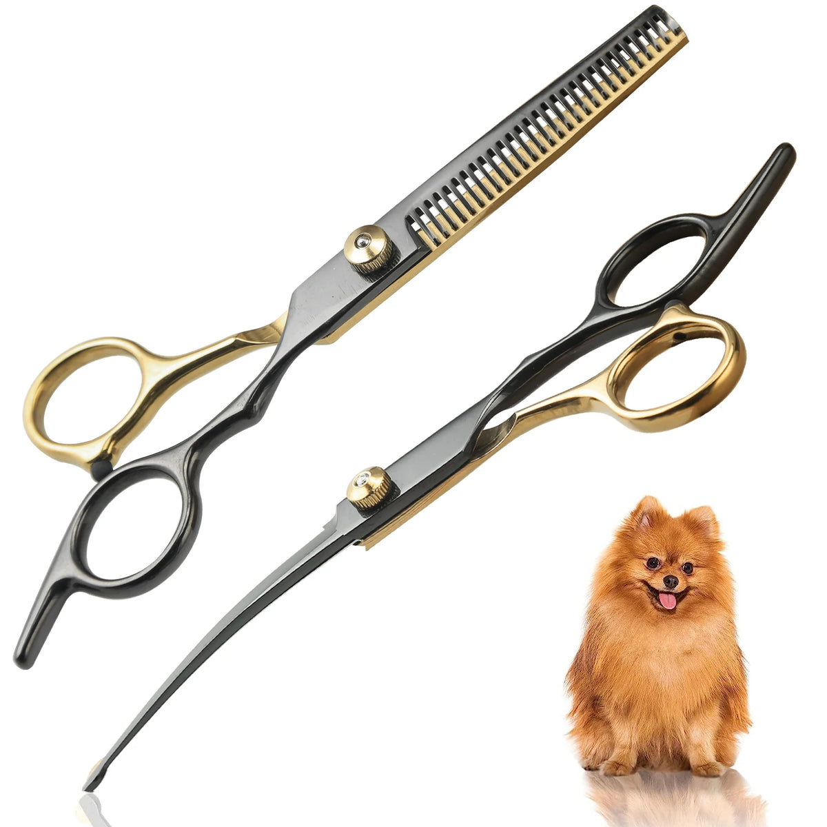 Professional Pet Grooming Scissors – Stainless Steel Dog Hair Shears