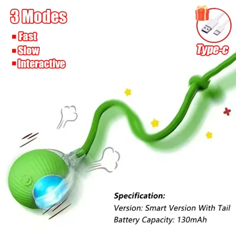 Interactive Rolling Cat Ball – Obstacle-Avoiding Pet Ball Toy