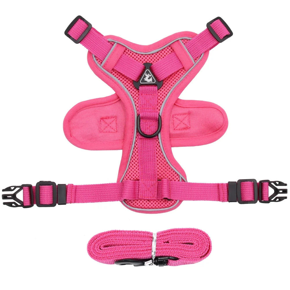 Cat Harness and Leash Set – Adjustable Reflective Vest Small to Large