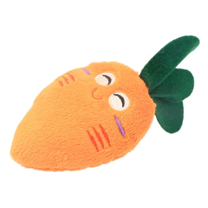 Squeaky Plush Food Dog Toys – Banana, Bone & Vegetable Chew Toys