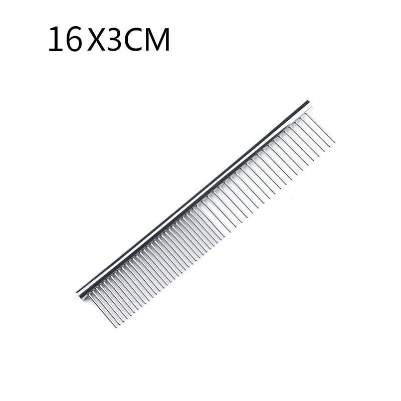Stainless Steel Dog Comb – Long Thick Hair Dematting Comb 16/19cm