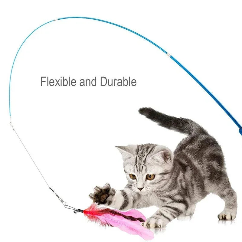 Cat Feather Wand Refill Set – 11 Replacement Feather Teaser Heads