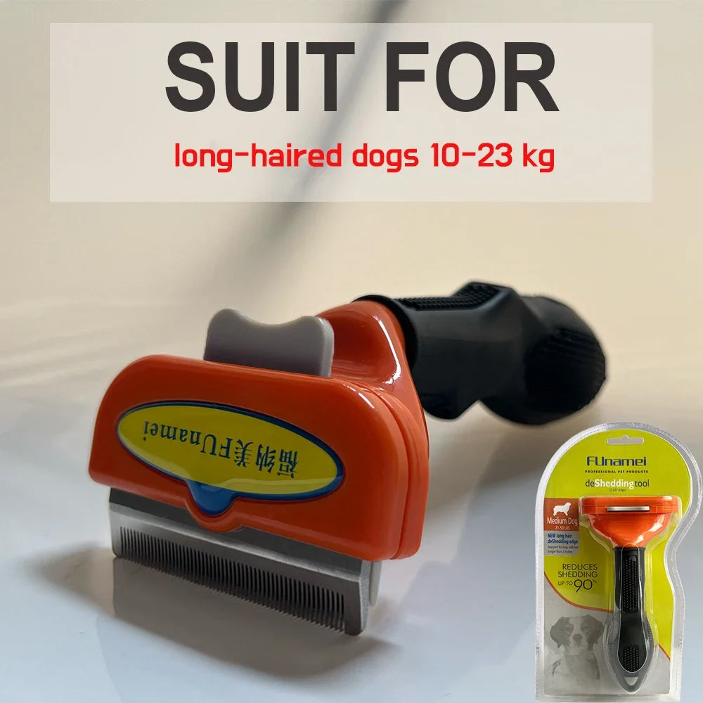 Pet Grooming Brush for Dogs & Cats – Hair Removal Massage Comb