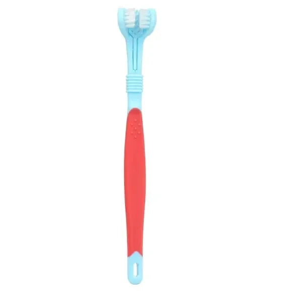 3-Sided Dog Toothbrush – Pet Tartar & Plaque Cleaning Brush