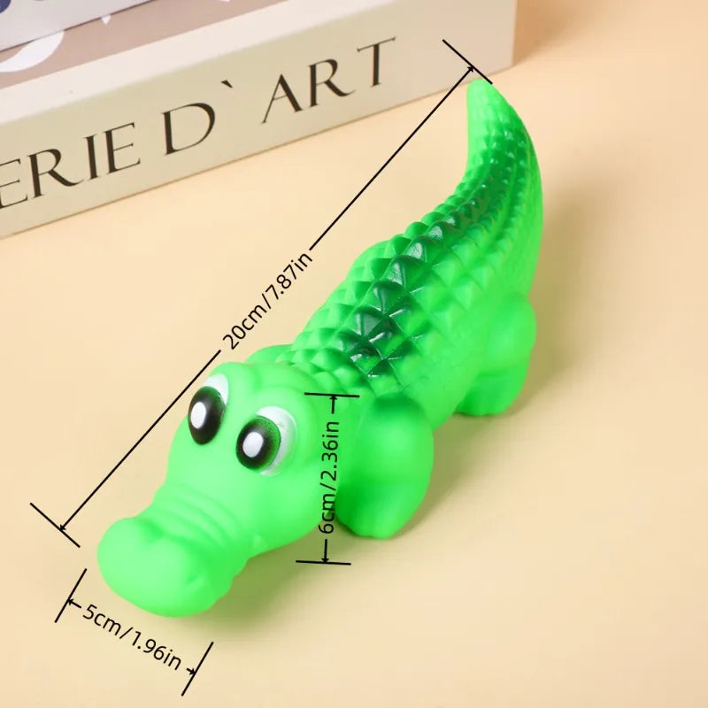 Crunchy Latex Shark Dog Toy – Squeaky Chew Ball for Puppies