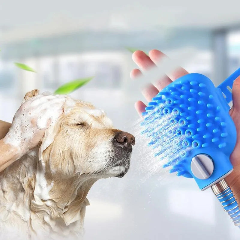 2-in-1 Pet Shower Brush Sprayer – Dog & Cat Bathing Massage Comb