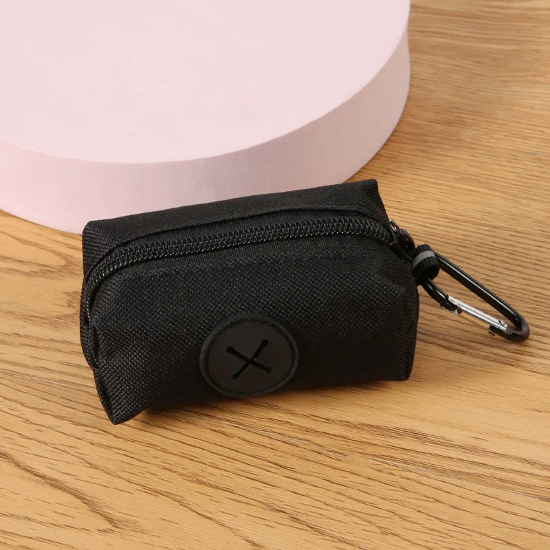 Canvas Dog Poop Bag Holder – Waste Bag Dispenser with Carabiner