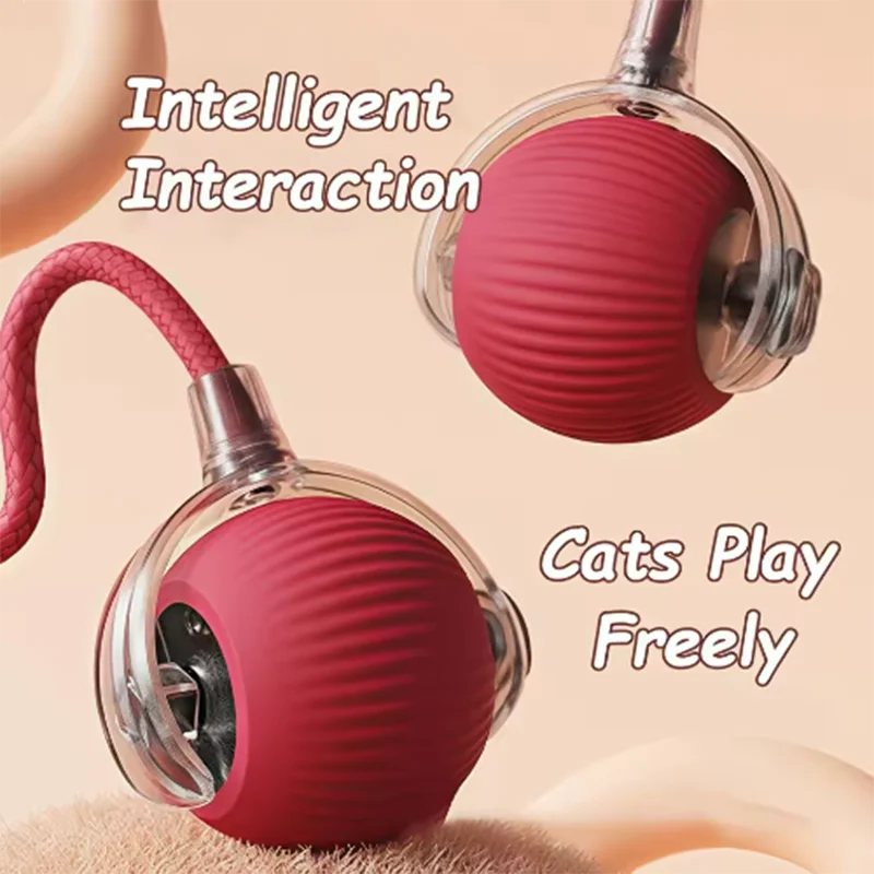 Interactive Rolling Cat Ball – Obstacle-Avoiding Pet Ball Toy