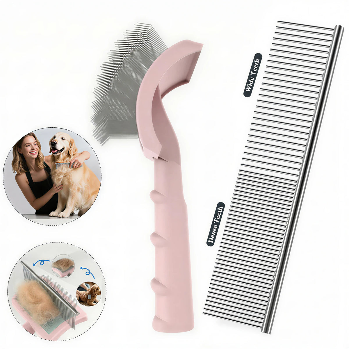 Dog Slicker Brush – Shedding & Knot Removal Pin Brush