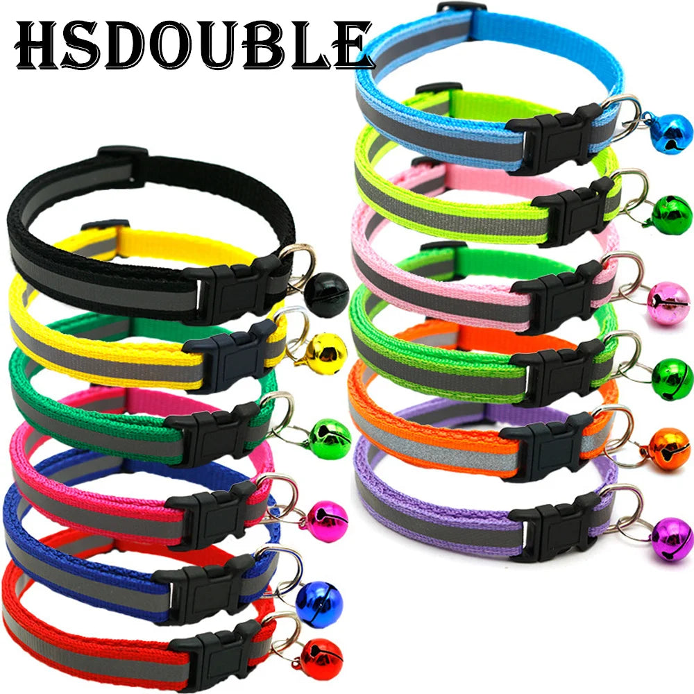Reflective Cat Collars with Bells 2 Pack – Small Dogs & Cats