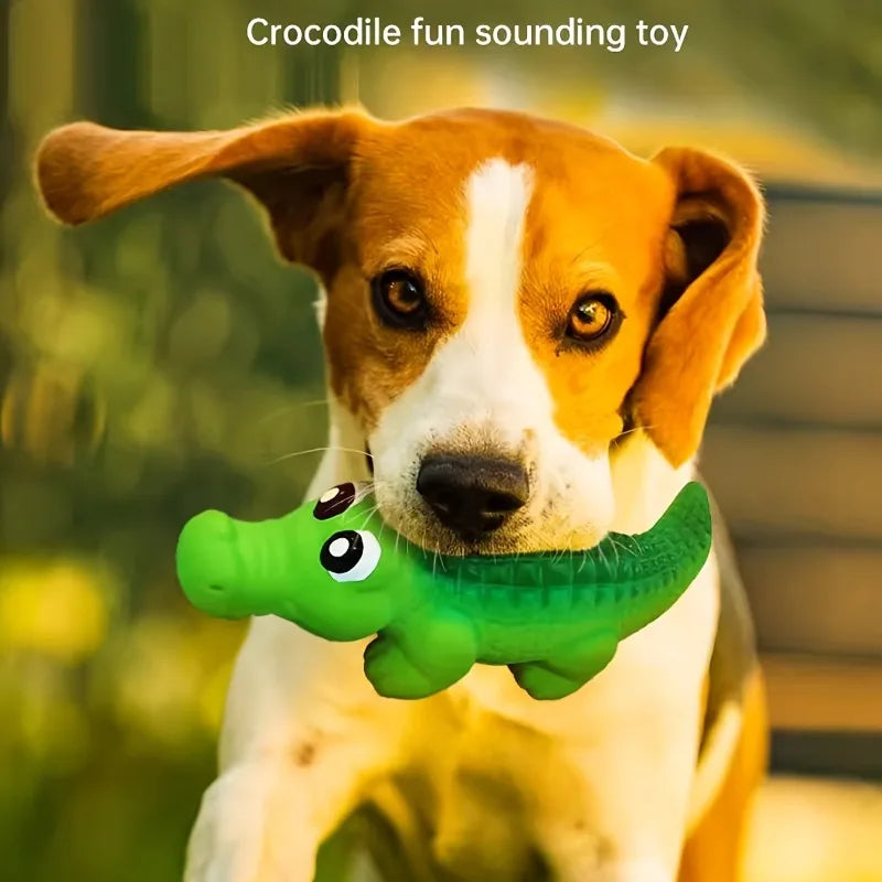 Crunchy Latex Shark Dog Toy – Squeaky Chew Ball for Puppies