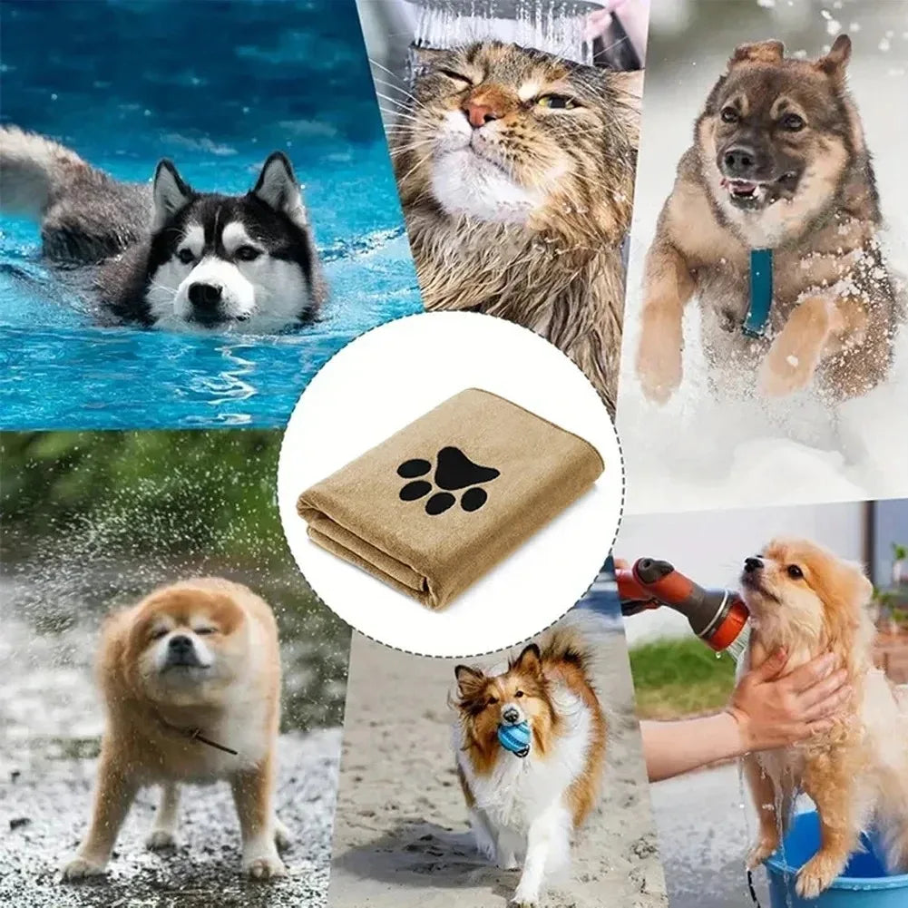 Microfiber Pet Bath Towel – Super Absorbent Dog & Cat Towel