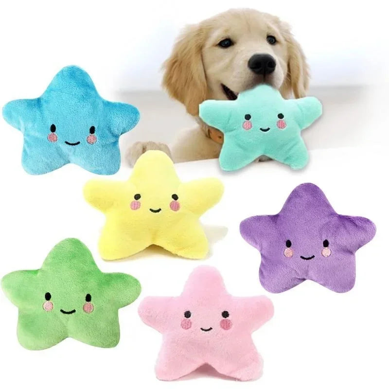 Squeaky Plush Star Toy – Cute Chew Toy for Dogs & Cats