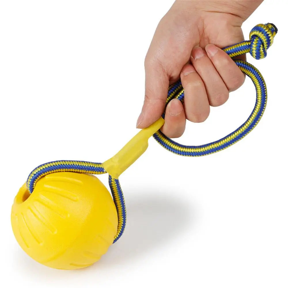 Yellow Rubber Dog Ball 7/9cm – Tough Fetch & Chew Ball