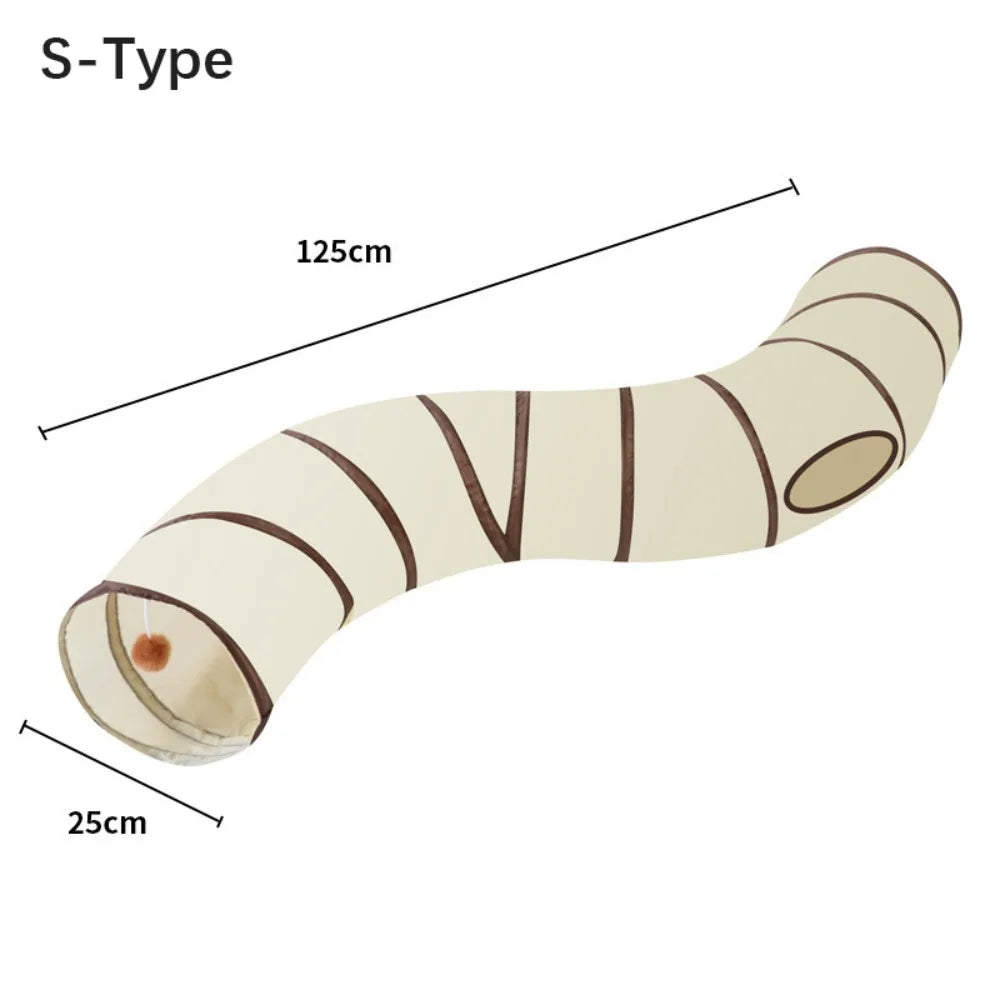 Foldable Cat Tunnel Tube – Breathable Play Tunnel for Cats