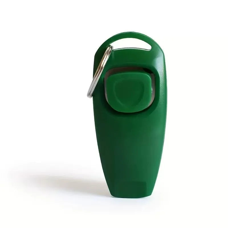 2-in-1 Dog Training Clicker & Whistle – Pet Trainer with Keyring