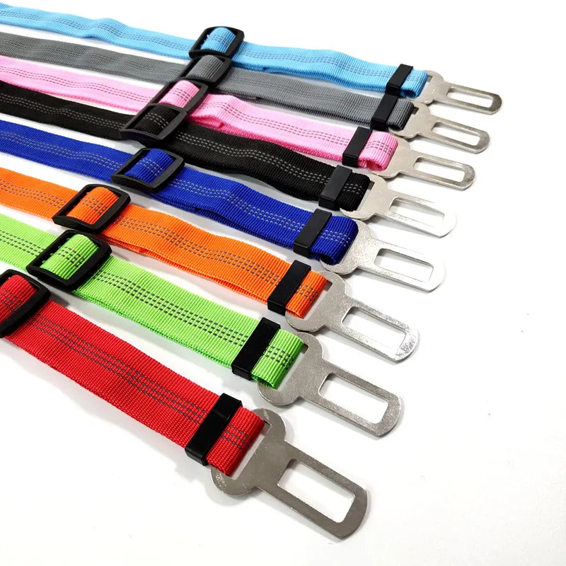 Dog Car Seat Belt Harness – Reflective Elastic Travel Safety Lead