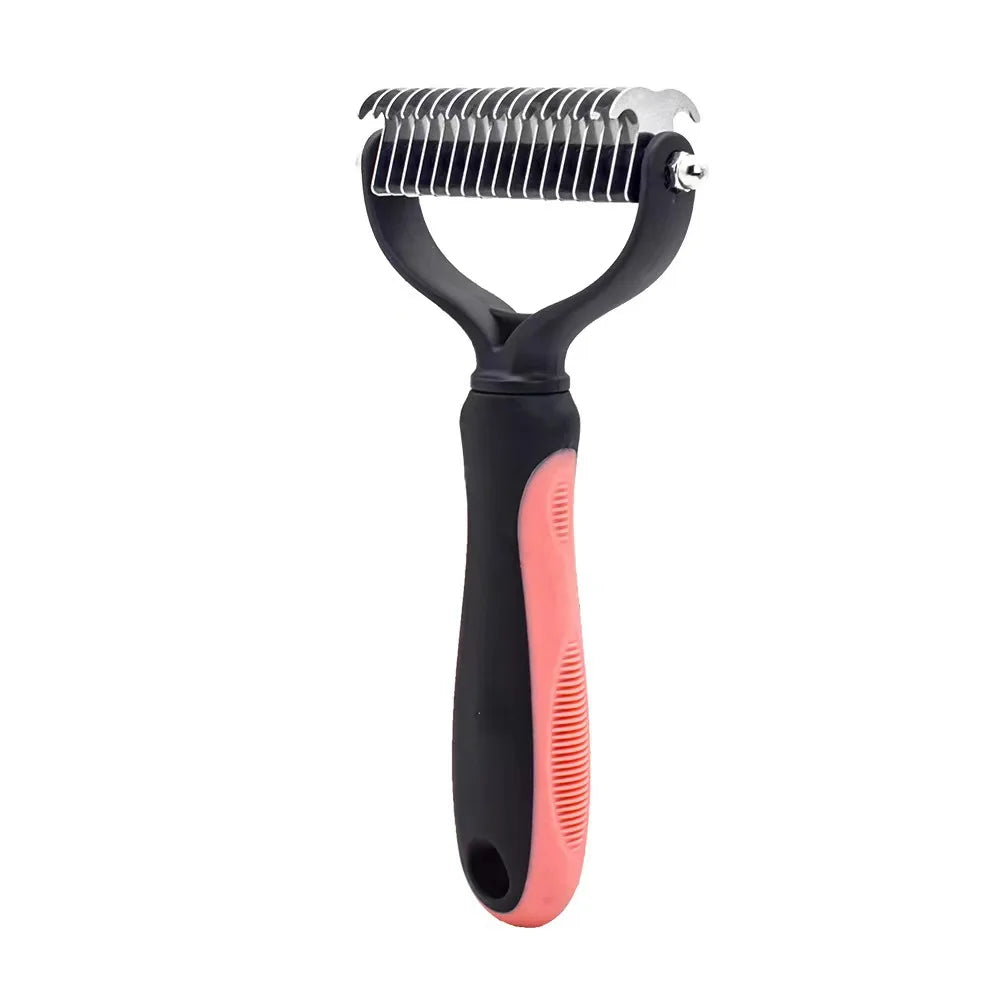 Pet Deshedding Brush – Dematting Knot Cutter Comb for Dogs & Cats