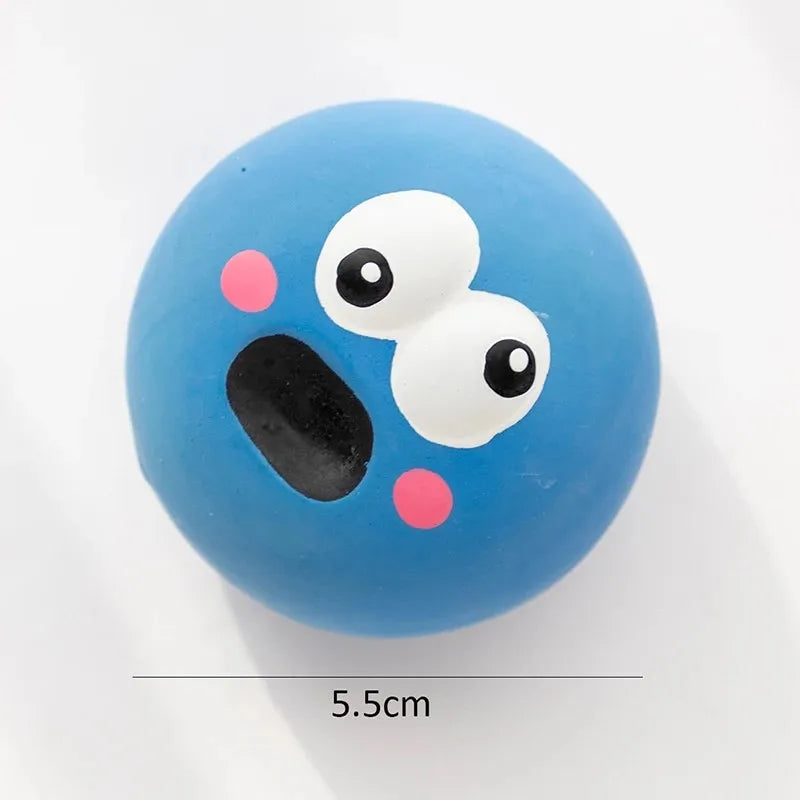 Squeaky Rubber Dog Ball – Bite-Resistant Teeth Cleaning Chew Toy