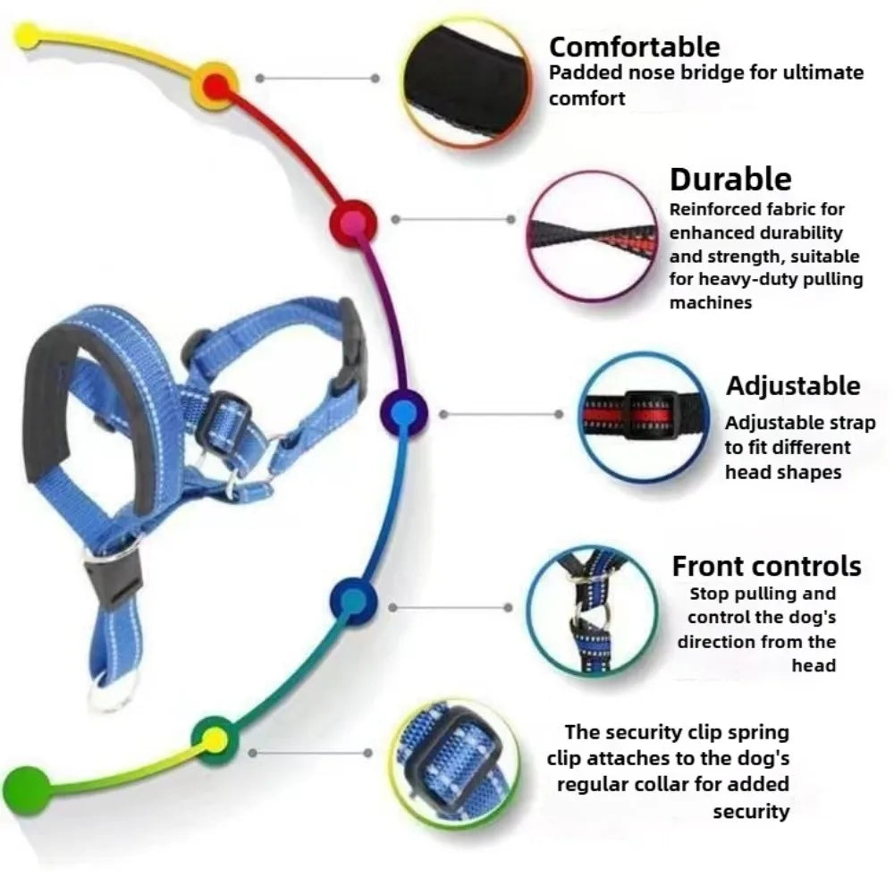 Dog Training Head Halter – Adjustable Anti-Pull Nose Lead