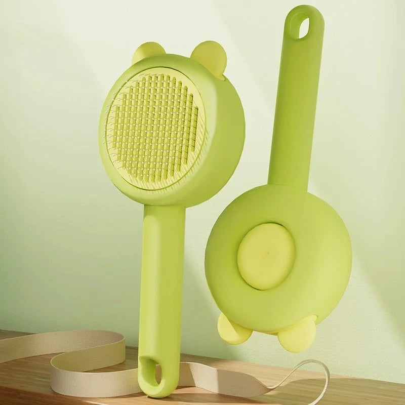 Self-Cleaning Dog Comb – One-Button Pet Hair Remover Brush