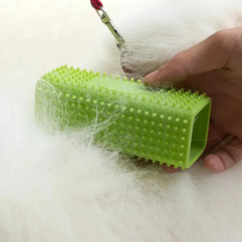 Silicone Pet Hair Remover Brush – For Car, Sofa & Carpet