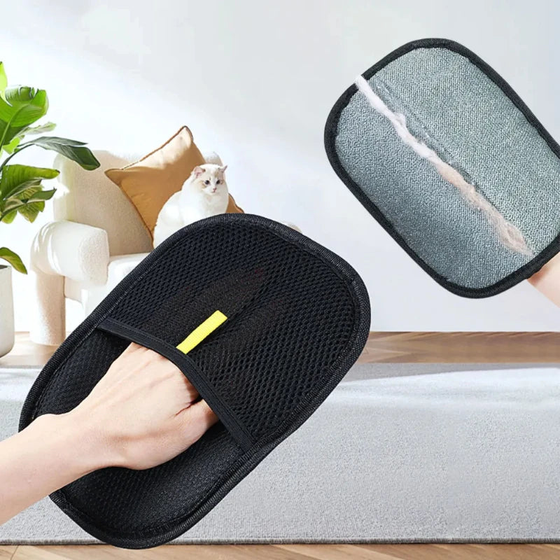 Pet Grooming Gloves 3 Pack – Double-Sided Dog & Cat Hair Remover Mitts