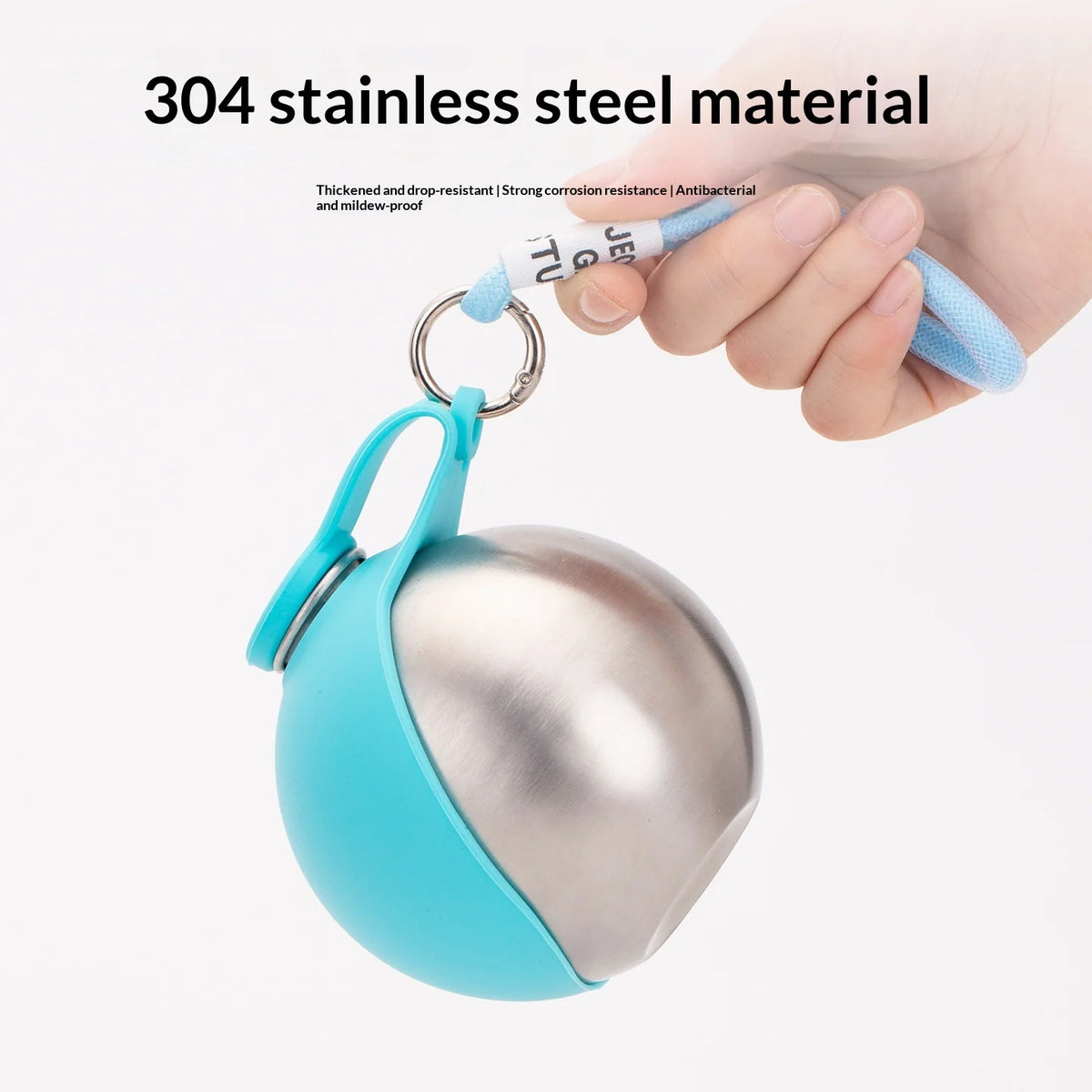 Stainless Steel Dog Water Bottle – Foldable Silicone Bowl for Walks