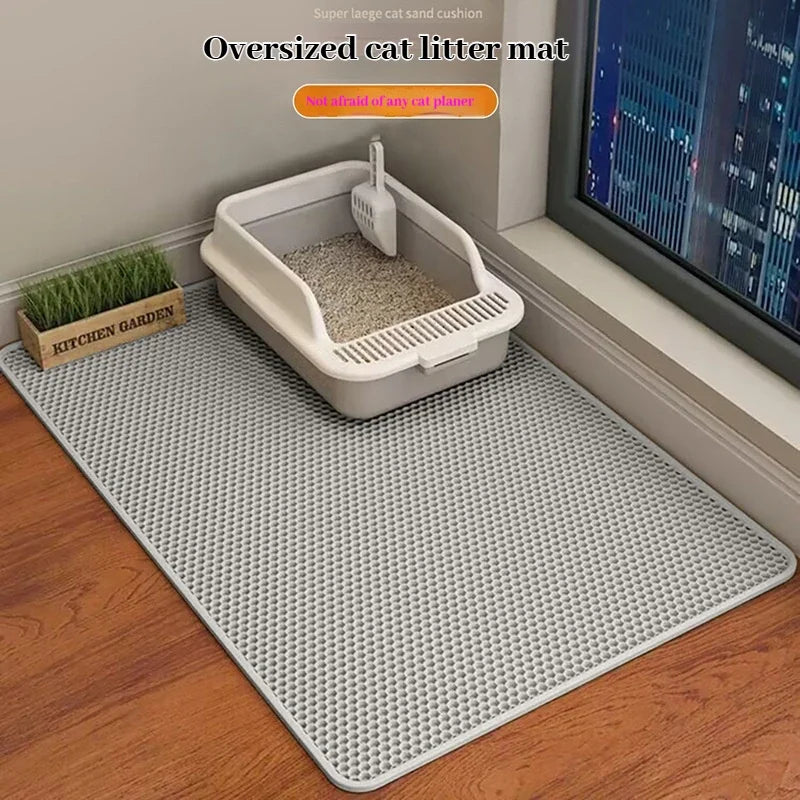 Cat Litter Mat 2-Layer – Waterproof Non-Slip Litter Trapping Mat
