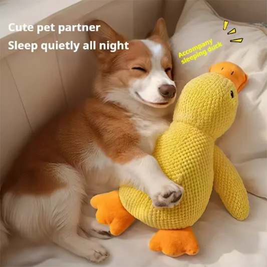 Squeaky Plush Duck Dog Toy – Teeth Cleaning Chew Toy for Dogs