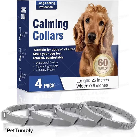 New Release 3/4 Pc Dog Calming Collar Cat Relieve Anxiety Protection Retractable Collars For Puppy Kitten Large Dogs Accessories
