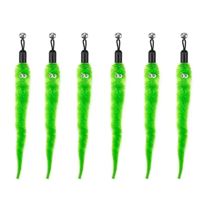 Cat Feather Toy Refills – Replacement Bird, Worm & Ball Teaser Heads