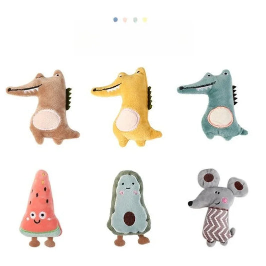 Avocado & Watermelon Plush Pet Toy – Squeaky Toy Dogs & Cats