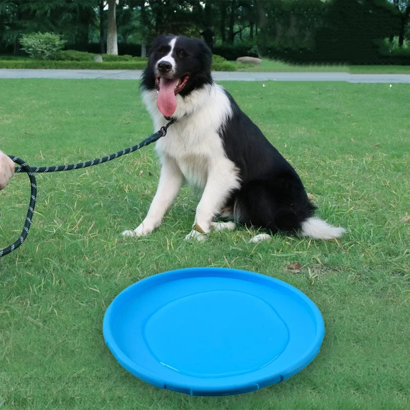 Silicone Flying Saucer Dog Toy – Chew-Resistant Disc for Dogs & Cats