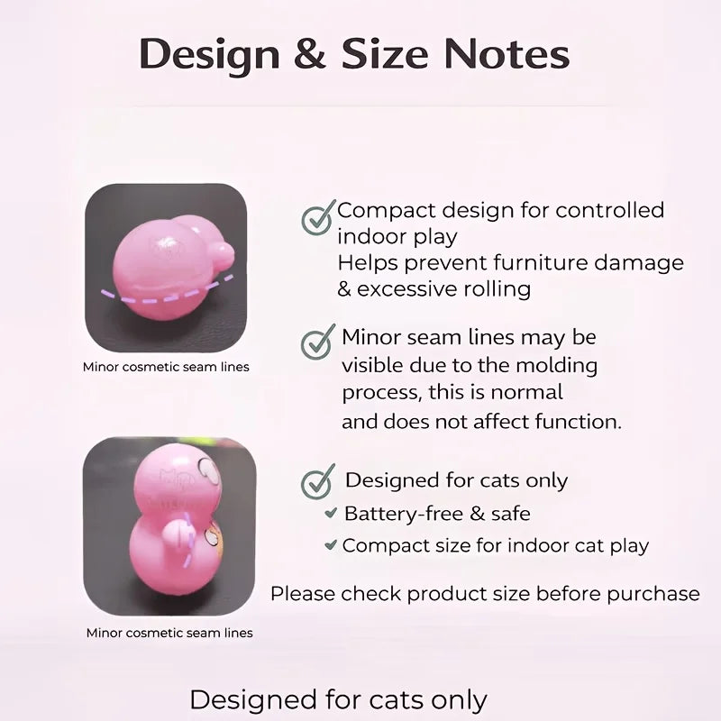 Self-Rolling Cat Toy Balls 10 Pack – No Batteries Needed